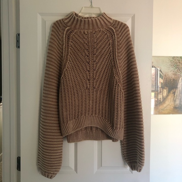 Free People Sweaters - New beige chunky knit sweater by free people